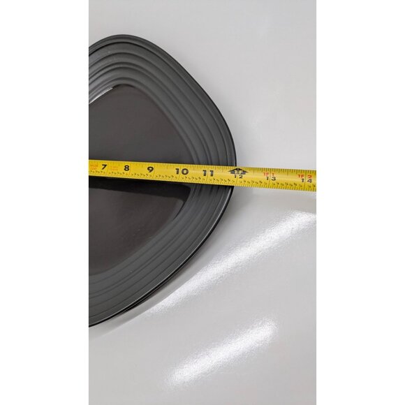 Mikasa Swirl Square Graphite Gray Dinner Plate 10 3/4" Modern Design - Picture 5 of 10